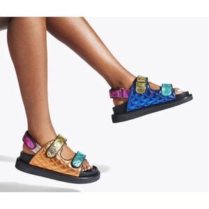 New Kurt Geiger London Orson Sandal Rainbow Size 41 US 10